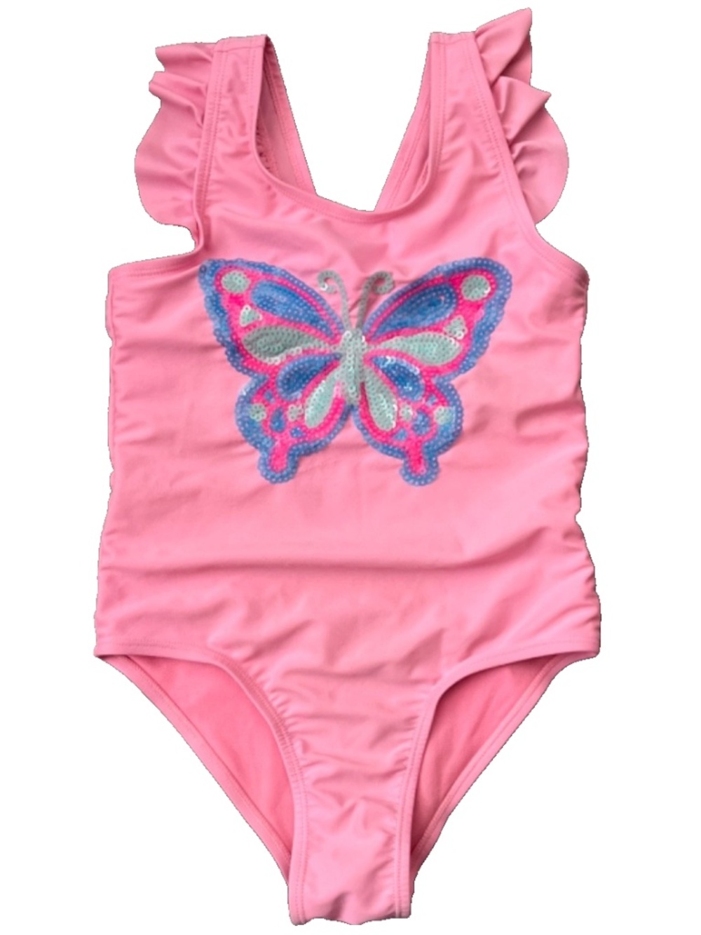 Cynthia Rowley Toddler Girl's Pink Sequin Butterfly One-Piece Swimsuit Size 6